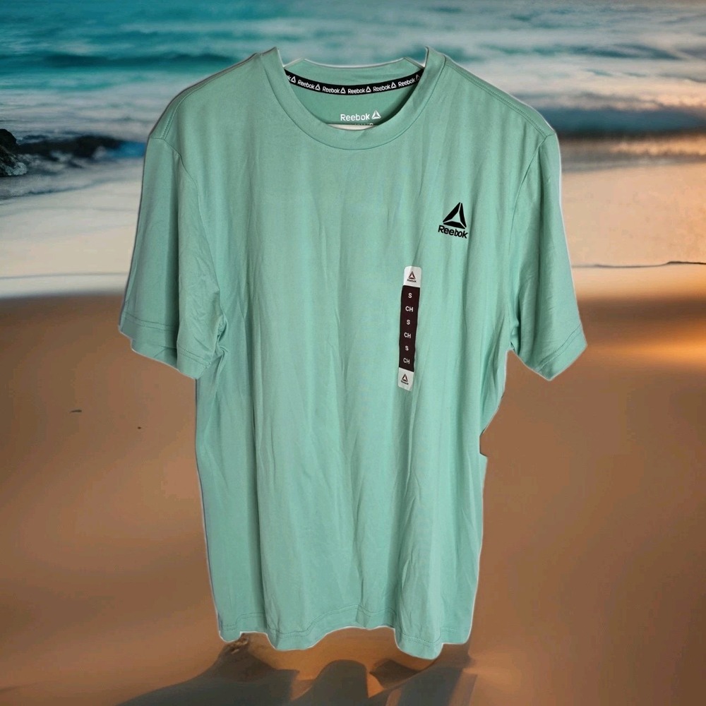 Reebok Legacy Core TShirt Mens MINT GREEN Performance Moisture Wicking NWT SZ SM